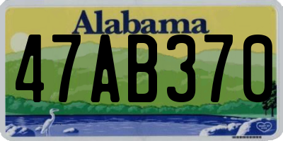 AL license plate 47AB370