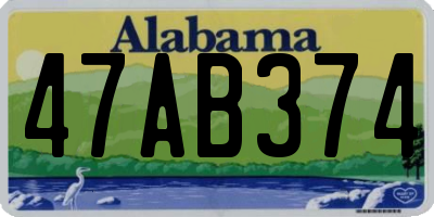 AL license plate 47AB374