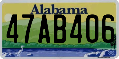 AL license plate 47AB406