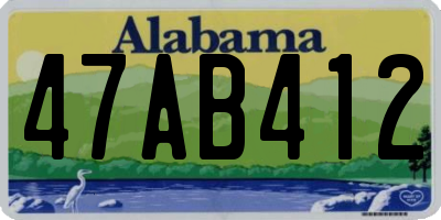 AL license plate 47AB412