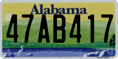 AL license plate 47AB417