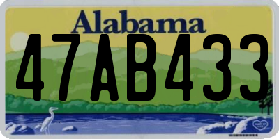 AL license plate 47AB433