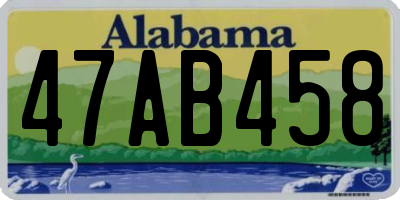 AL license plate 47AB458