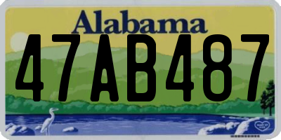 AL license plate 47AB487
