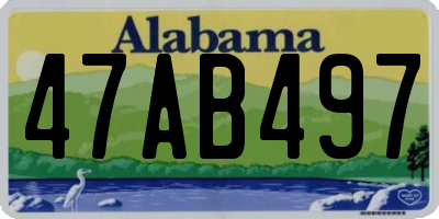 AL license plate 47AB497