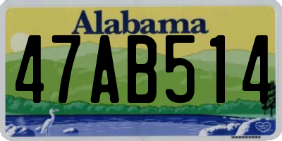 AL license plate 47AB514