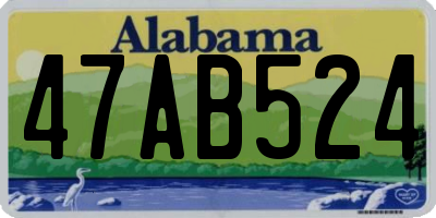 AL license plate 47AB524