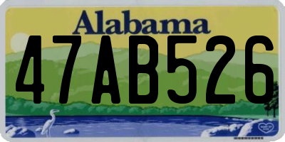 AL license plate 47AB526