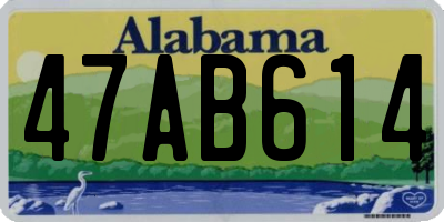 AL license plate 47AB614