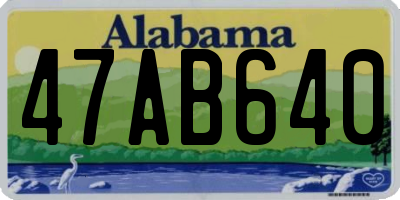 AL license plate 47AB640