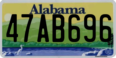 AL license plate 47AB696