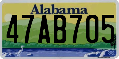 AL license plate 47AB705