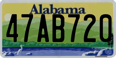 AL license plate 47AB720