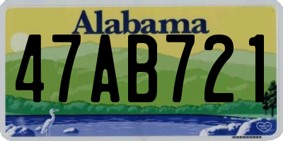 AL license plate 47AB721