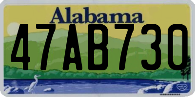 AL license plate 47AB730
