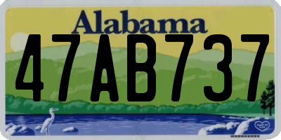 AL license plate 47AB737