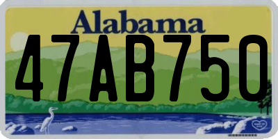 AL license plate 47AB750