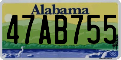 AL license plate 47AB755