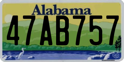 AL license plate 47AB757