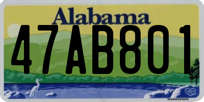 AL license plate 47AB801