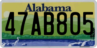 AL license plate 47AB805