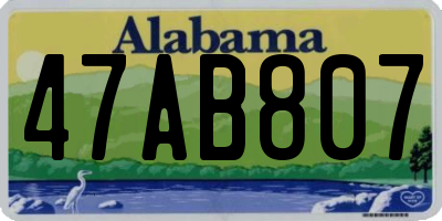 AL license plate 47AB807