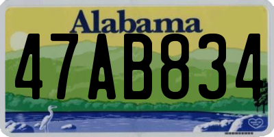 AL license plate 47AB834