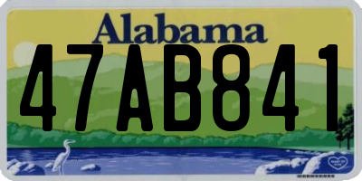 AL license plate 47AB841