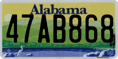 AL license plate 47AB868