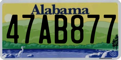 AL license plate 47AB877