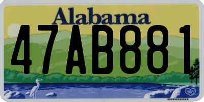 AL license plate 47AB881