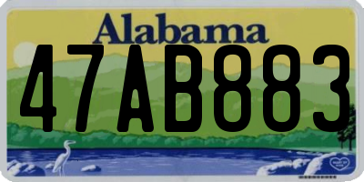AL license plate 47AB883