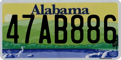 AL license plate 47AB886