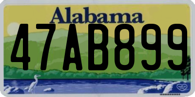 AL license plate 47AB899