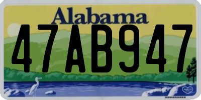 AL license plate 47AB947