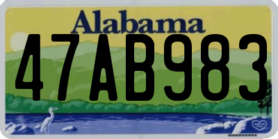 AL license plate 47AB983