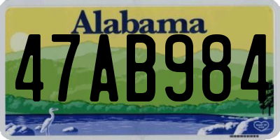 AL license plate 47AB984