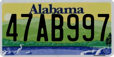 AL license plate 47AB997