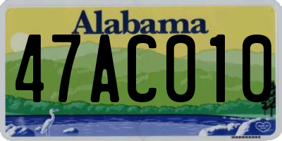AL license plate 47AC010