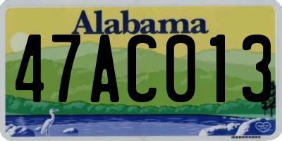 AL license plate 47AC013