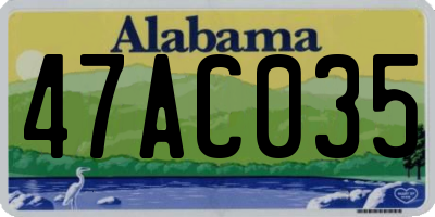 AL license plate 47AC035