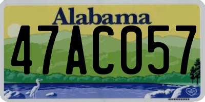 AL license plate 47AC057