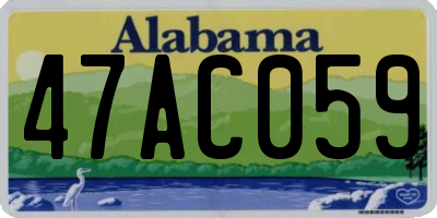 AL license plate 47AC059
