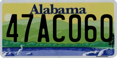 AL license plate 47AC060