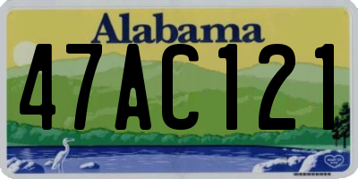 AL license plate 47AC121