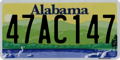 AL license plate 47AC147