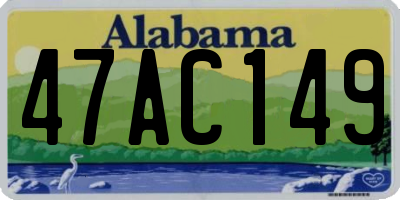 AL license plate 47AC149