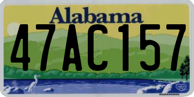 AL license plate 47AC157