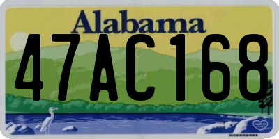 AL license plate 47AC168