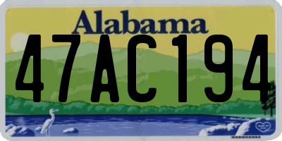 AL license plate 47AC194